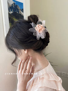 กิ๊บติดผมผู้หญิง Newbie ฤดูร้อนที่หรูหราพร้อมดีไซน์ดอกบัว อเนกประสงค์ คอหลัง กิ๊บฉลาม เครื่องประดับผมสไตล์ญี่ปุ่นและเกาหลีใต้