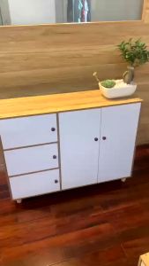 Tủ gỗ nội thất sắp xếp phong cách Bắc Âu 5 cánh trắng D100 x C78 x S30cm. Tủ Decor trang trí nội thất hiện đại. Gỗ MDF cao cấp đã khoan sẵn lỗ đủ vít