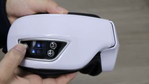 Suolaer Electric Eye Massager Smart Vibration Voice Hot Compress Relieves Fatigue And Dark Circles Eye Mask USB Rechargeable Eye Care Instrument