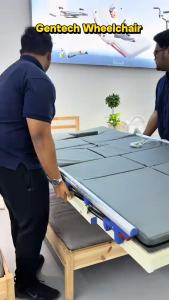 Auto Sided Electrical Adjustable Backrest Support Medical Bed Side Fold Lift Up Thickness Mattress With Remote Control