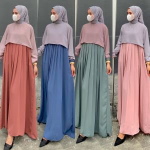 Bajuku Tren Gamis Fashion Abaya Terbaru Model Maxi Dress Polos Kombinasi Terbaru Pesta Mewah Umroh Dubai Terbaru Random