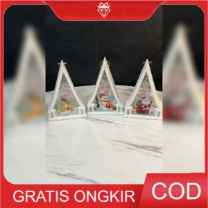Lampu Hias Natal LED Bentuk Segitiga – Lentera Hias Salju – Hiasan Aksesoris Christmas LMP113