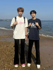 Quần Ống Đứng Cleanfit Ice Silk Mỏng Màu Đen Cho Nam Mùa Hè Quần Ống Rộng Phong Cách Đường Phố Quần Dài Thường Ngày