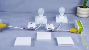 RF433 Wireless Self-Powered Switch Remote Control Wall Panel Button for LED Lamp - No Battery Required