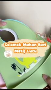 Celemek Makan Bayi Motif Lucu Silicone Baby Bibs Slabber Celemek Silikon Bayi MPASI Waterproof CJ04