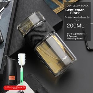 Tea-water Separation Heat-resistant Double-layer Glass Cup