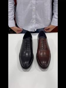 Italian Leather Dress Shoes Classic Breathable Gentleman Oxfords Full Grain Leather Business Dress Shoes