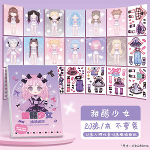 Versatile Princess Costume Show DIY Sticker Childrens Cartoon Anime Cute Princess Toy Sticker Book Scrapbooking Decals