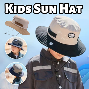 Kids Sun Hat Anti-UV Outdoor UV Protection Bucket Hat Sunshade Mountaineering Caps for Girs Boys