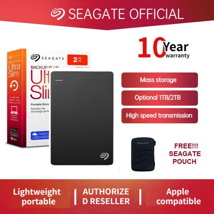 Seagate 1TB 2TB One Touch External Hard Drive with Password USB3.0