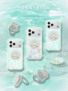 FUNNY RICH | Anti-drop Magnetic Silicon Case With Bracket and Rope for iPhone 18/17/16/15 Pro Max