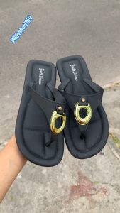 Sandal Jepit Wanita Jelly Flat Motif Mutiara Love Bunga Trendi Anti Slip Terbaru