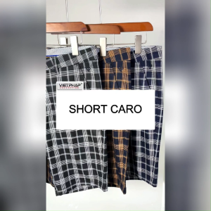 Quần Short Khakis Caro Nam Chất Cotton Cao Cấp Form Suông Thoáng Mát Trẻ Trung VIỆT PHÁP 12201