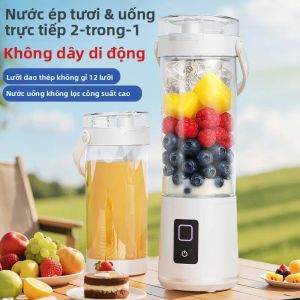 600ML USB Sạc Máy Ép Trái Cây Di Động Mini Điện Cốc Đựng Nước Ép Trái Cây Sử Dụng Kép Đa Chức Năng Thiết Bị Nhà Bếp Gia Đình