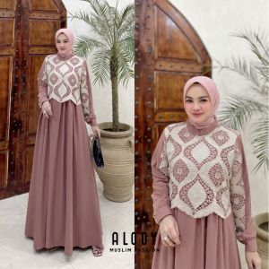 DRESS GAMIS ADA JUMBO MODE ULYA TERBARU BY ALODY 100%ASLI REAL