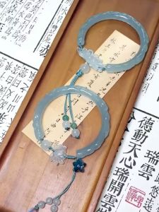 Bamboo Lotus · Heart Moving "Lotus Bracelet Womens Bracelet Chinese Ancient Style Bracelet Accessible Luxury Sense New Chinese Style Hand Weaving Bracelet