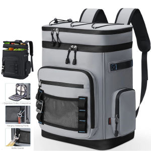 30L Waterproof Insulated Cooler Backpack for Men Women Leak Proof Cooler Rucksack for Camping Beach Fishing Picnic Travel Bag
