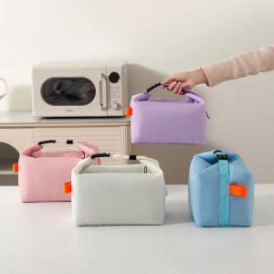 CHENJ Insulated Lunch Bag Solid Color Aluminum Foil Rice Bag Meal Pack Ice Pack Portable Dinner Picnic Food Storage Handbag