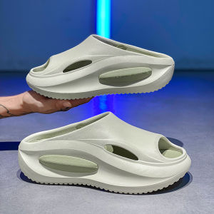 Mens Summer Sports Slip-On Sandals Heightening Anti-Slip Deodorant Coconut Beach Casual Shoes EVA Upgraded Rubber Sole