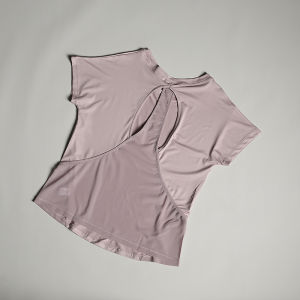 Nữ Rộng Rãi Nhanh Khô Lưới Thể Thao Áo Áo Thun Thể Dục Tay Ngắn Quần Áo Tập Yoga Hở Lưng Quần Áo Chạy Bộ Mùa Hè