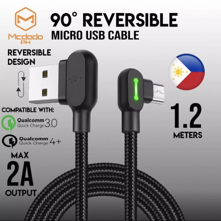 Mcdodo Button Series 90° Gaming Micro USB Cable Android