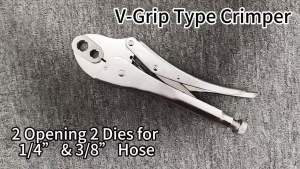 MacWork | 9 INCH Copper Tube Crimping Pliers Oxy-Acetylene Hose Crimping Tool 1/4"&3/16" Torch Hose Repair Kit