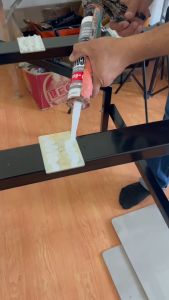 โต๊ะสกรีนดำ ขนาด 3แป้นพิมพ์ แท่นสกรีน โต๊ะสกรีนเสื้อ (แถวเดี่ยวชิดผนัง)