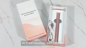 ไม้กายสิทธิ์นวดบำรุงผิวด้วยแสงสีแดง4 In1 Alat Pemijat Wajah ฟื้นฟูผิวลดเลือนริ้วรอย