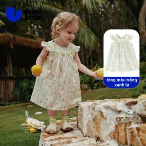 MINI BALA | Đầm Phong Cách Đồng Quê Cho Bé Gái Chất Liệu Cotton Mềm