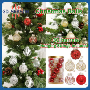 6CM 30pcs/Pack Christmas Decoration Xmas Ornament Shatterproof Decorative Round Christmas Ball