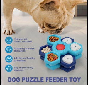 ชามของเล่นฝึกสมอง Cat Dog Feeder Slow Down Eating Bowl Puzzle Toy