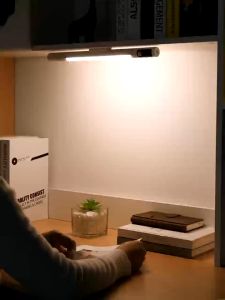 NEENCE 3 Colors Smart Magnetic Cabinet Light with Motion Sensor TYPE-C Rechargeable LED Power Digital Display Night Light for Kitchen Bedroom Wardrobe Bedside Table Lamp Adjustable Three Light Colours