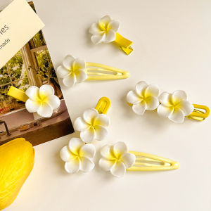 กิ๊บติดผมรูปดอกไม้ไข่สุดน่ารักสำหรับผู้หญิง คลิปผมสไตล์ชายหาด คลิปผมด้านข้างสำหรับการถ่ายภาพในวันหยุด ตกแต่งผม วัสดุอื่นๆ