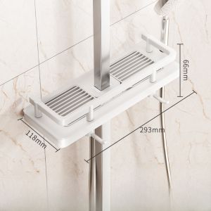 Bathroom Shower Head Holder No Drilling Shower Caddy Integrated Shower Rack Storage Shelf for Shower Room Spray
