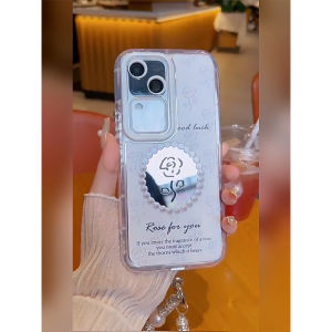 Vivo V27 V29 V40 5G เคส Vivo V40 V30 V27 Pro 5G สร้อยข้อมือเคสลายดอกไม้กุหลาบที่สวยงามทันสมัย Kaca Rias กระจกวิเศษป้ายดอกไม้ศิลปะสด