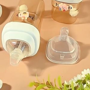 LAKOE Hegen Dot Bayi Persegi Silikon Lembut Botol Dot Square Bayi BPA Free