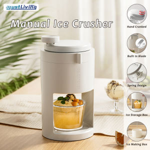 JustLiving 1PC Portable Mini Manual Ice Crusher Hand Crank Manual Ice Breaker Household Razor Crusher Handheld Snow Machine Small Hail Ice Machine Manual Smoothie Machine Kitchen Ice Breaker