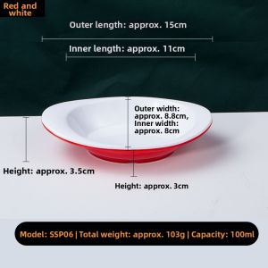 Commercial Use Melamine Dish Plate for Dumplings and Cold Dishes