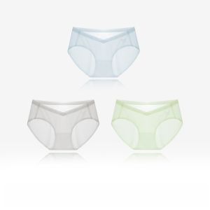 Quần lót bầu MiiOW lụa băng không đường may cạp trễ hỗ trợ bụng