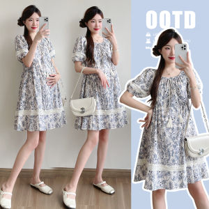 Fashion Chinese Style Loose Cover Tummy Floral Dress