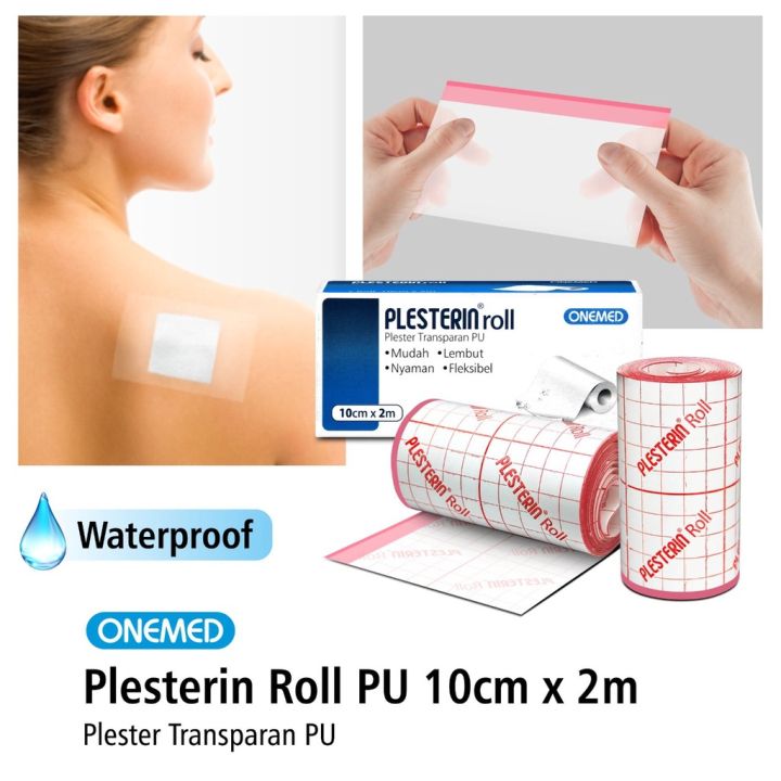 PLESTERIN ROLL PU 5cm x 2m / PLESTER LUKA WATERPROOF / PLESTER LUKA ANTI AIR / PLESTER LUKA ONEMED