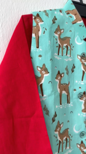 light blue giraffe print design jacket with red plain kurta set-Boys ethnic wear-readystock in Sg