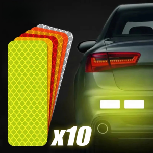 Colorful Reflective Stickers Strip Motorcycle Helmet Warning Safety Mark Rim Shape Safety Reflector Strip Stickers Accessories