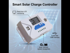 Solar Charge Controller 100A/60A/40A/30A/20A 12V/24V Auto LCD Display 4 USB for Outdoor Solar Regula