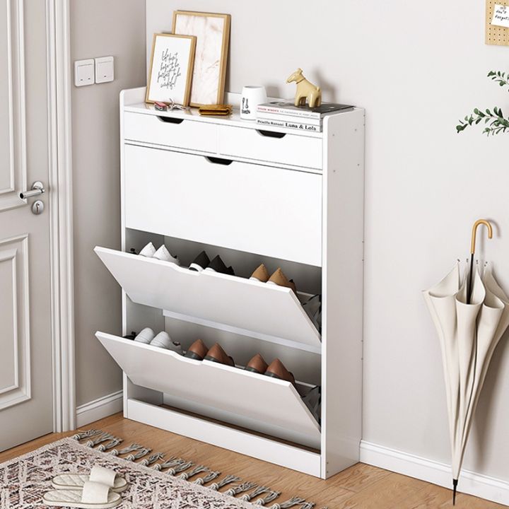 Shoe Cabinet Wood Flip Shoe Cabine Storage Shoe Rack Organize Large ...