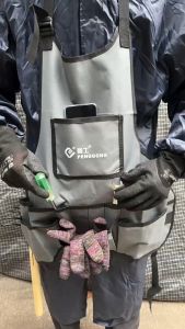 ผ้ากันเปื้อนกระเป๋า16ใบสําหรับงานไม้กระเป๋าเครื่องมือช่างกระเป๋าเครื่องมือทําจากผ้าอ๊อกซ์ฟอร์ดสําหรับงานสวน