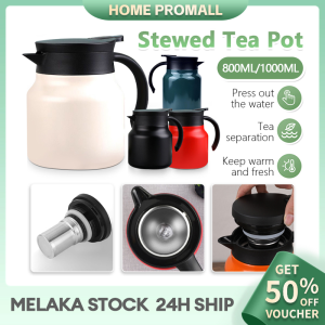 800ML/1000ML Teapot Stewed Thermal Insulation 316 Stainless Steel Coffee Pot Large Capacity with Tea Filter Hot Water Kettle 茶壶