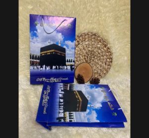 DUS TALI  PAPERBAG BIRU BESAR OLEH OLEH HAJI DAN UMROH