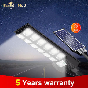 \"Beli 1 Gratis 1\" Lampu Luar Ruangan 1000W Lampu Tenaga Surya Dengan Remote Sense Lampu Jalan Tenaga Surya Lampu Tenaga Surya Luar Ruangan Tahan Air