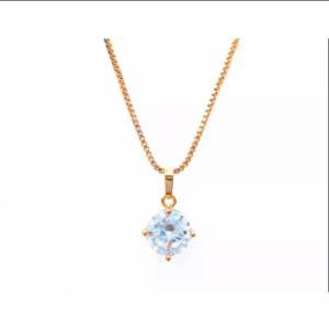 Kalung Xuping Liontin Permata Putih Lapis Emas CXB490
